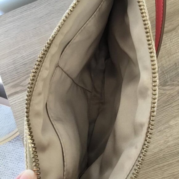 COACH Bonnie Cashin Crossbody Bag Signature Tan, Pink & Orange w/Gold Hardware - Picture 5 of 5